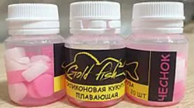 Силіконова сьедобная плаваюча кукурудза Gold fish Часник біло-рожева