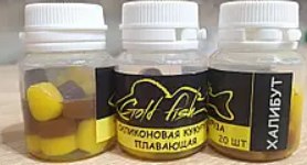 Силіконова сьедобная плаваюча кукурудза Gold fish Халибут
