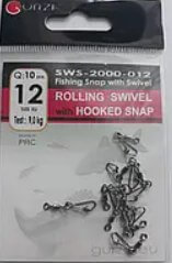 Gurza вертлюг з застібкою Hooked Snap № 12