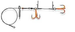 Сталевий повідець STINGER PIKE RIG DUO ST36 ORuv №1/0