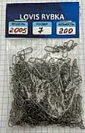 Карабін із вертлюгом американка 2005 No7 200 шт.