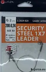 Повідець 1x7 Gurza SECURITY STEEL 20 см 0.24 мм 7 кг В пачці 2 шт.