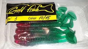 Силікон Ніндзя 3" сьедобный "Gold fish" color 14/15
