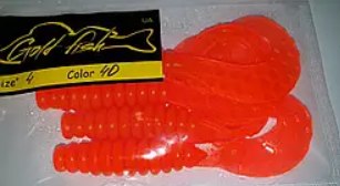 Силікон Кирлиграб 4" сьедобный "Gold fish" color 40