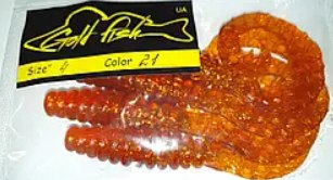 Силікон Кирлиграб 4" сьедобный "Gold fish" color 21