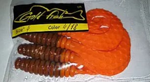 Силікон Кирлиграб 4" сьедобный "Gold fish" color 4/18