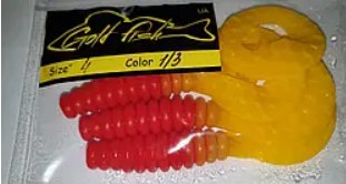 Силікон Кирлиграб 4" сьедобный "Gold fish" color 1/3