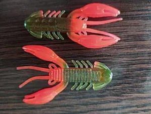 Силікон рак 2,5" сьедобный "Gold fish" color 60/40