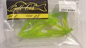 Силікон SEXY WORM 2" сьедобный "Gold fish" color 25