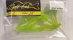 Силікон SEXY WORM 2" сьедобный "Gold fish" color 25
