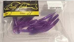 Силікон SEXY WORM 2" сьедобный "Gold fish" color 28