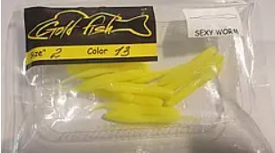 Силікон SEXY WORM 2" сьедобный "Gold fish" color 13
